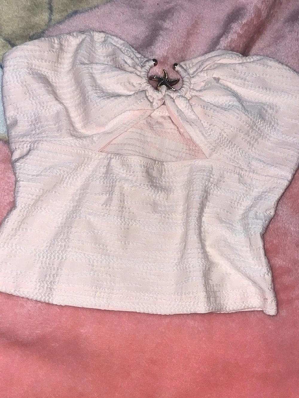Edikted Starfish Strapless Top Pink